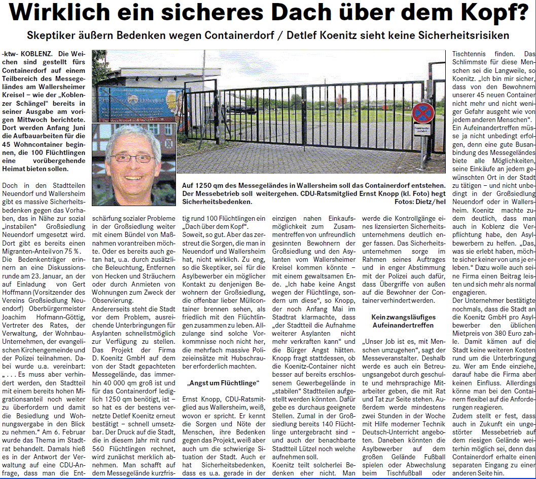 loka 13.5.2015, S. 1 Flüchtlinge